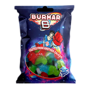 Bolsa 100g-LOROS-SURTIDOS-BRILLO. Divertidas gomitas en forma de loros.