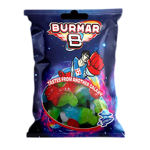 Bolsa 100g-LOROS-SURTIDOS-BRILLO. Divertidas gomitas en forma de loros.