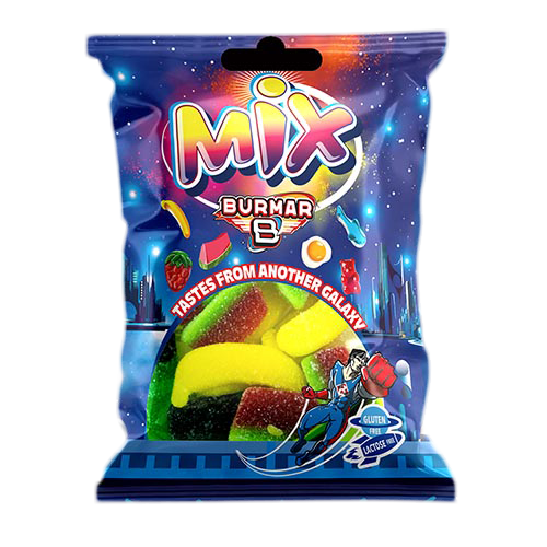 Bolsa 100g-MIXTO-GRANDE-AZÚCAR. Una mezcla irresistible de golosinas grandes y coloridas.