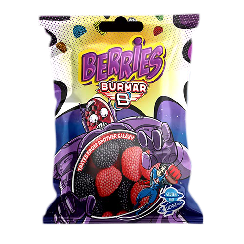 Bolsa 100g-MORAS-SURTIDAS-(RN). Deliciosas gomitas con forma de mora.